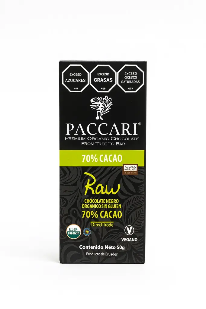 Chocolate Raw Negro 70% - Paccari