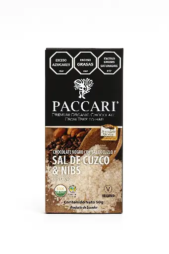 Chocolate Negro con Sal de Cuzco y Nibs - Paccari